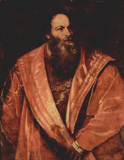 Portrait of Pietro Aretino by Tiziano Vecelli